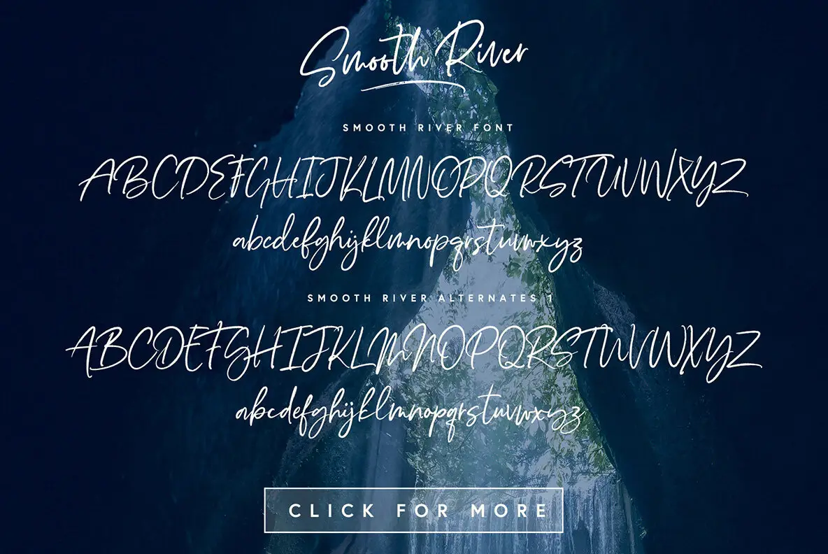 Typography Rivers Smooth River Font - FontPath