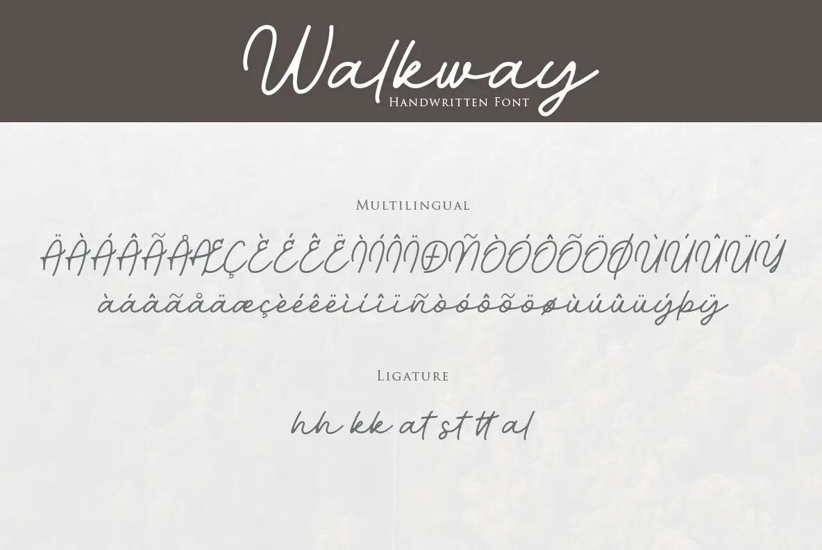 Walk In Typography Walkway Font - FontPath