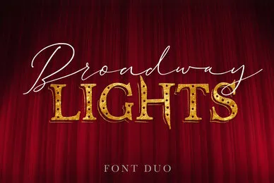 Broadway Lights Font Duo