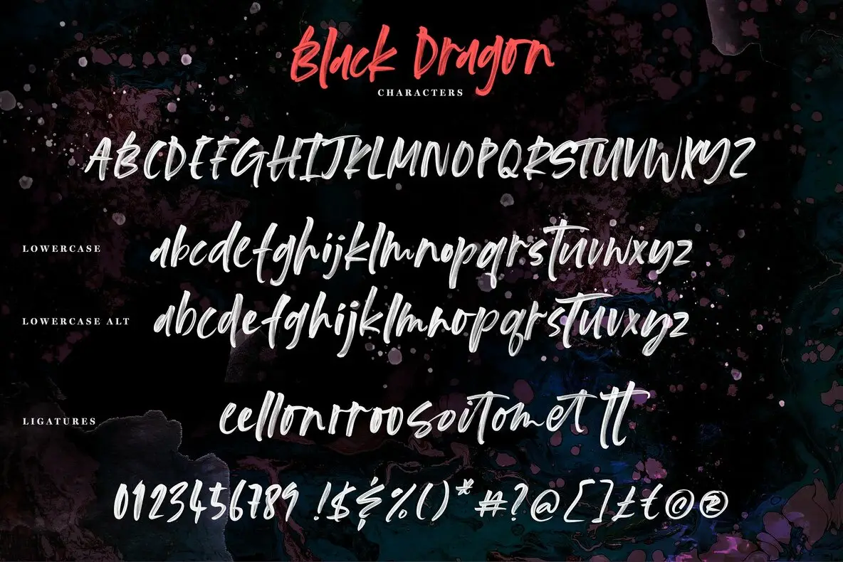 Black Dragon SVG Font - YouWorkForThem