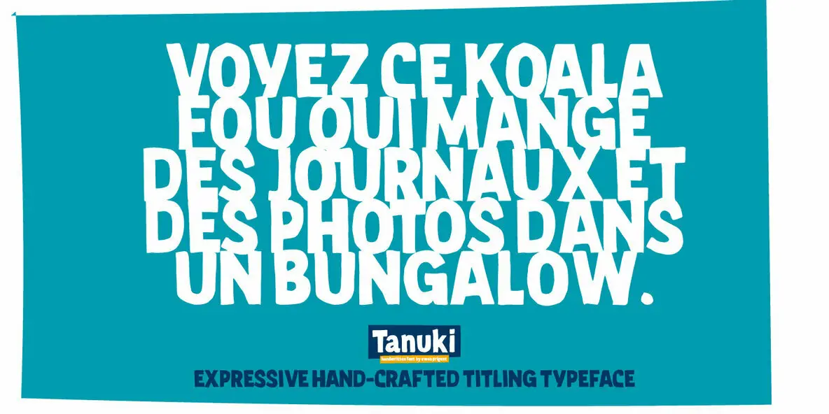 Tanuki Font - YouWorkForThem