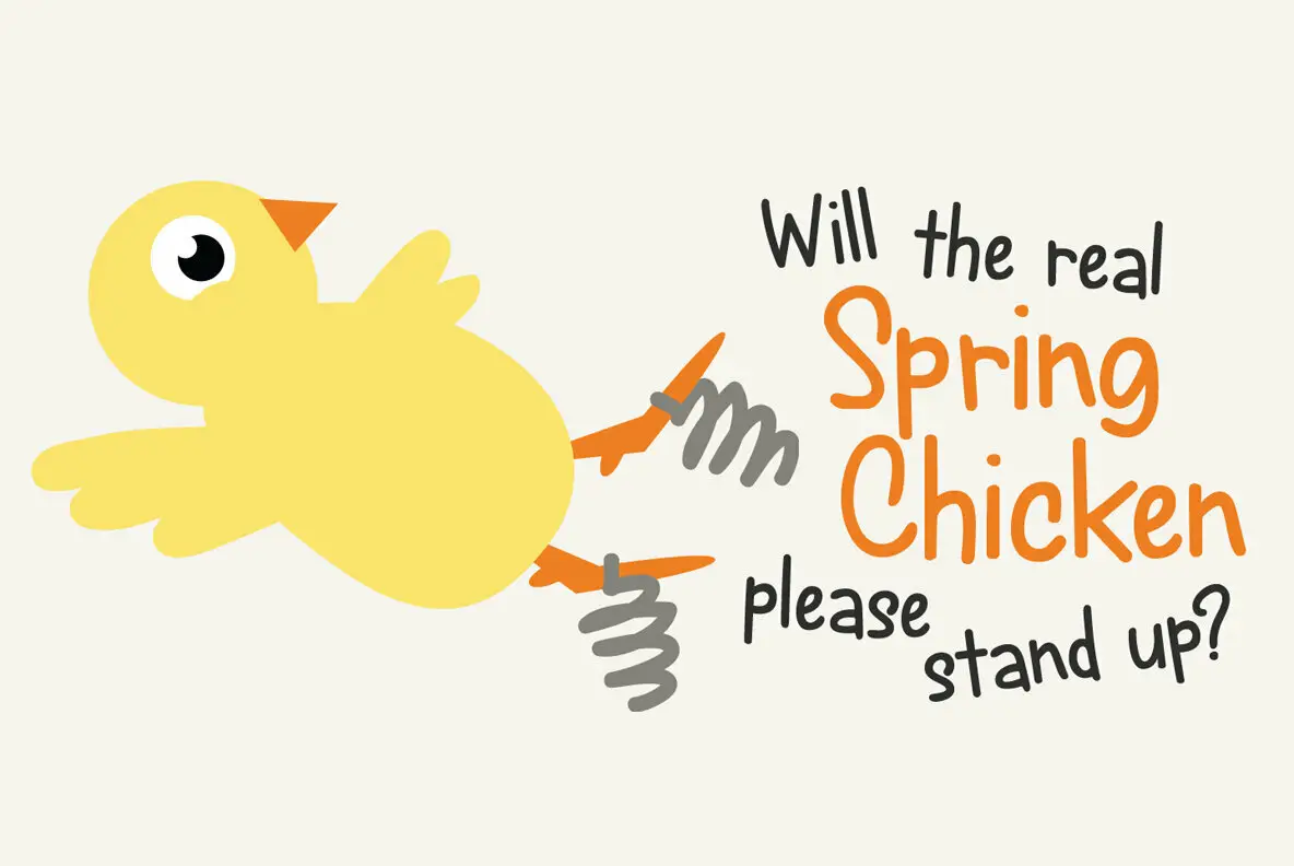 Spring Chicken Font YouWorkForThem