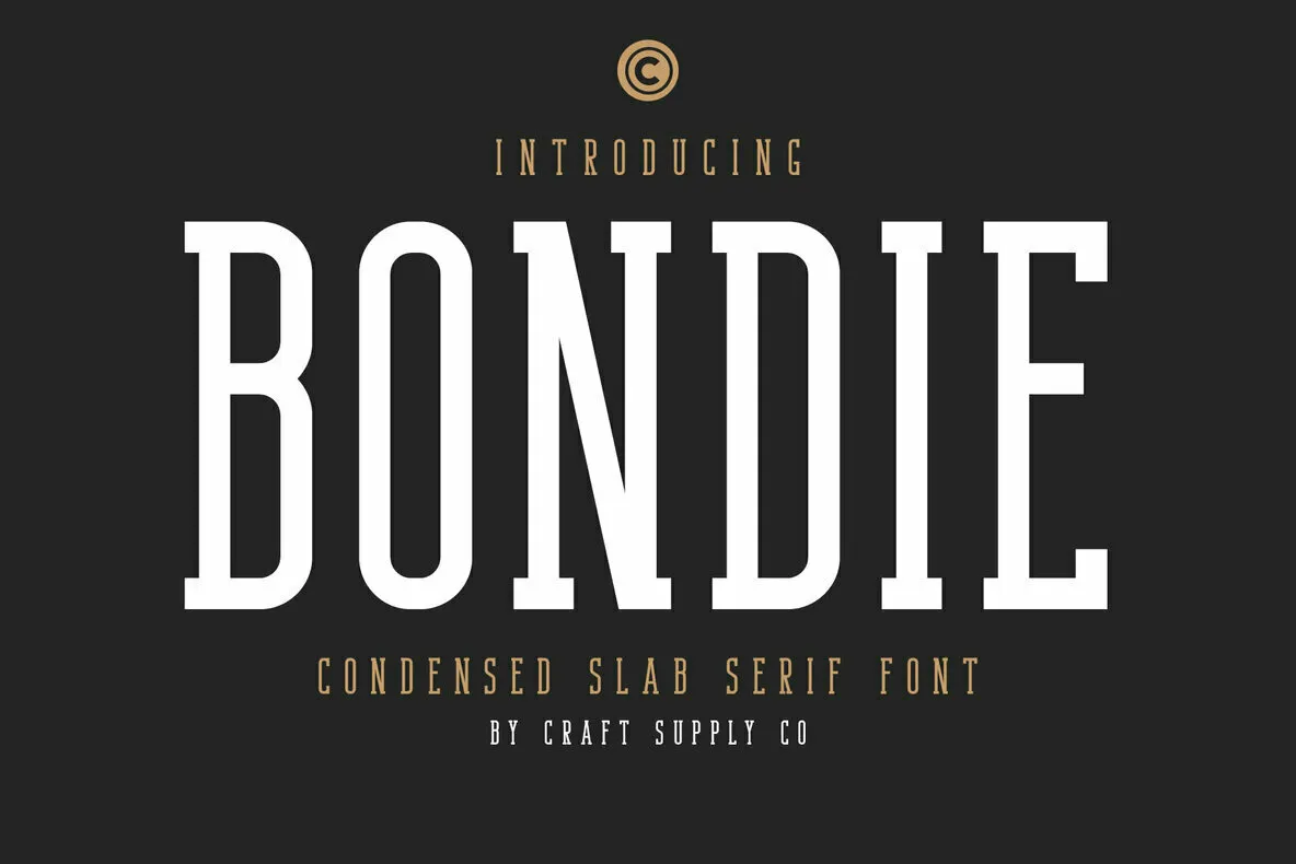 Bondie - Condensed Slab Serif