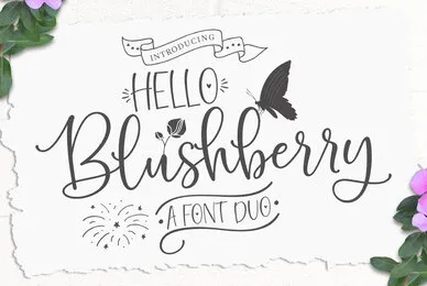 Hello Blushberry Font Duo