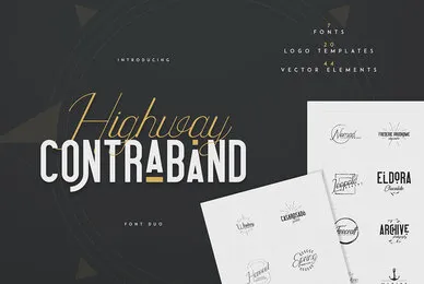Highway Contraband Font Duo