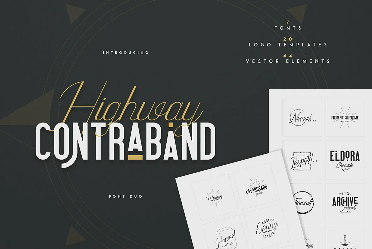 Highway Contraband Font Duo