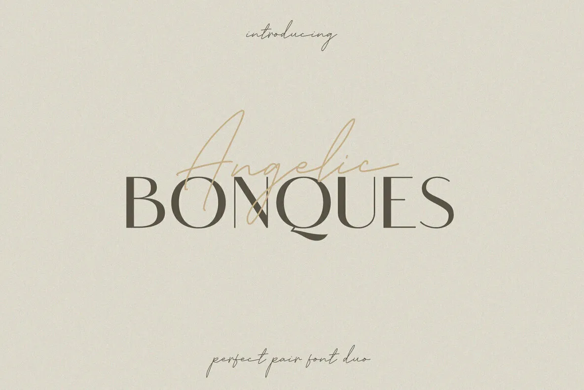 Angelic Bonques Font Duo