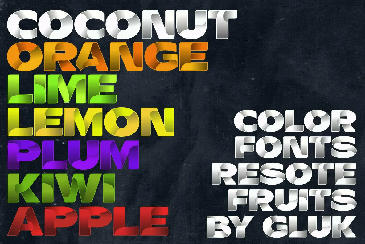 ResotE-Fruits Color Font