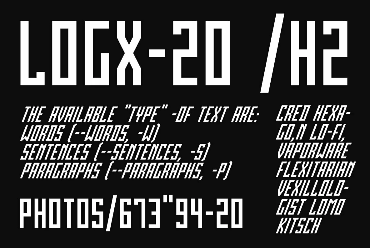 LOGX-20 Font - Fontpath