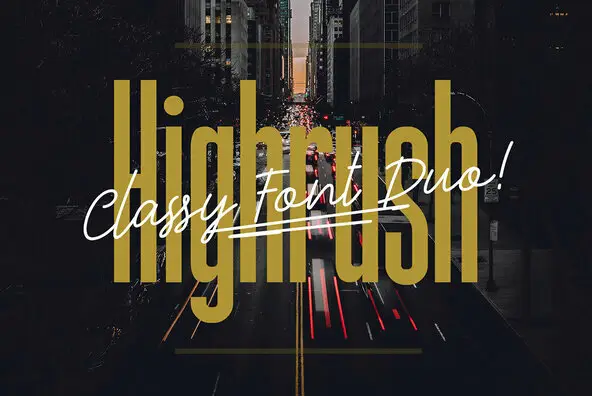 Highrush Font Duo Font