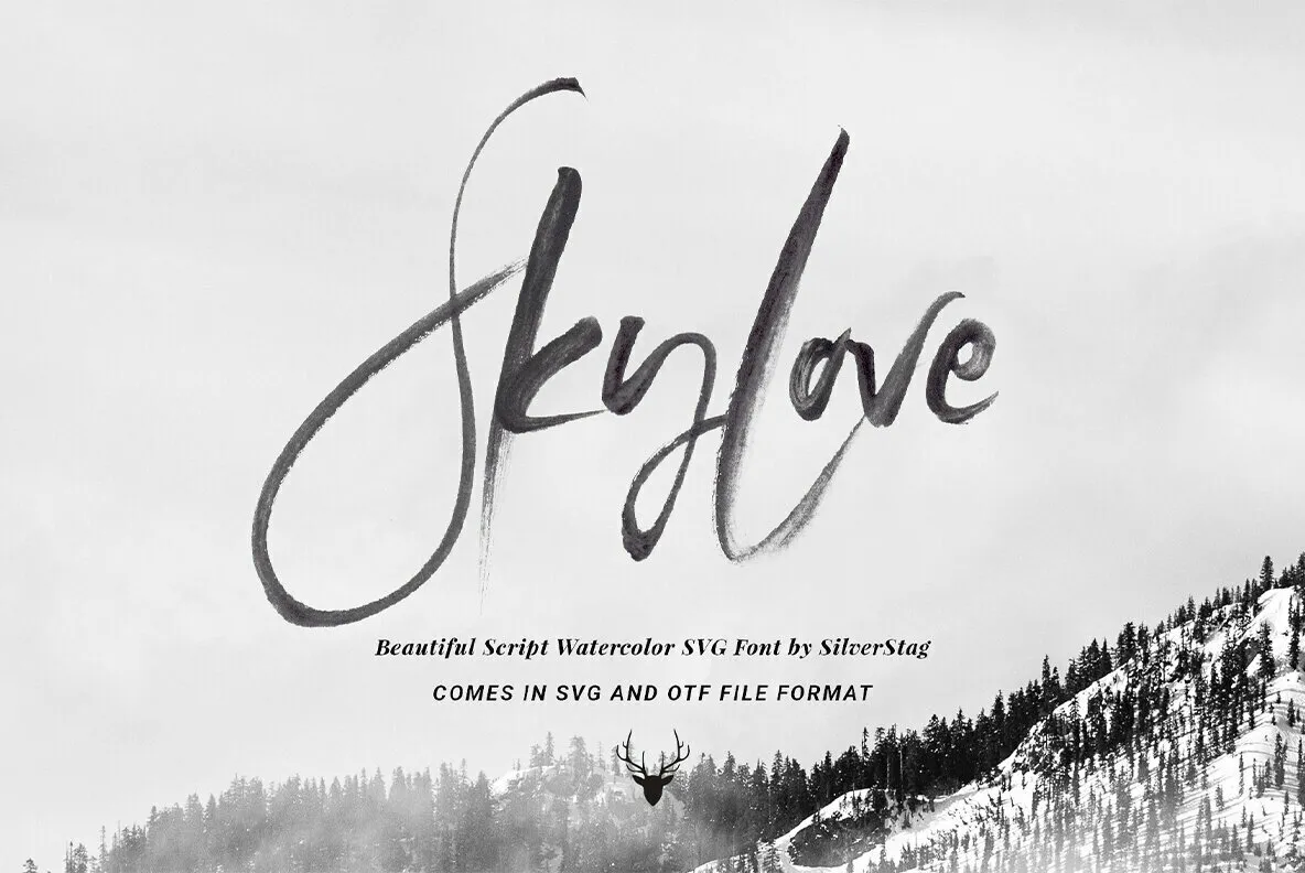 SkyLove - Watercolor SVG Font