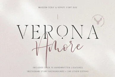 Verona Amore Font Duo with Extras