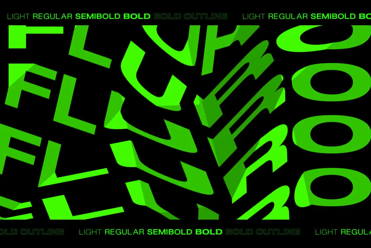 FLURO Font YouWorkForThem FLURO Font YouWorkForThem