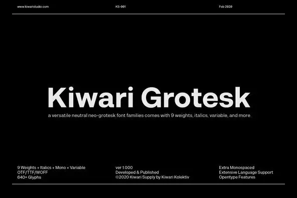 Kiwari Grotesk Font