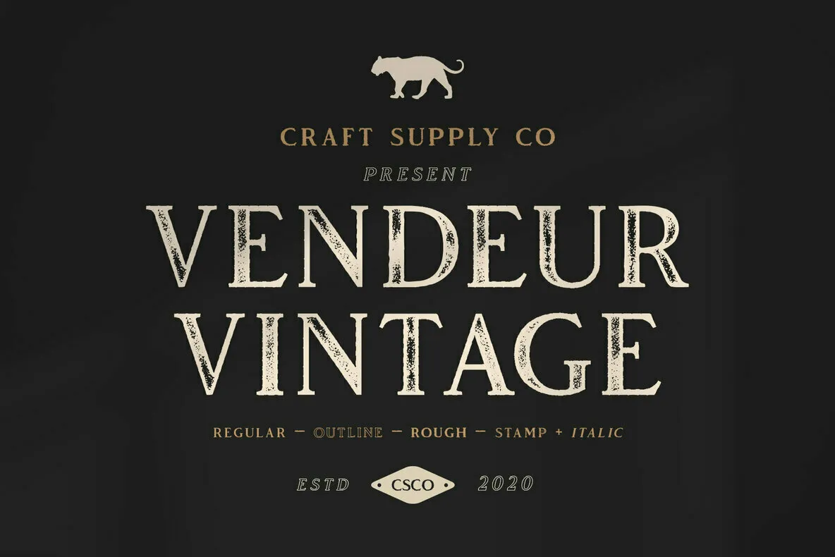 Vendeur Vintage Font Family