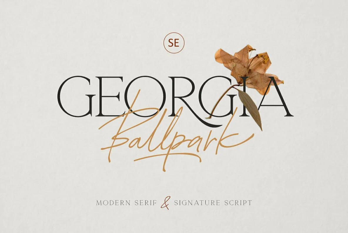 Georgia Ballpark Font Duo