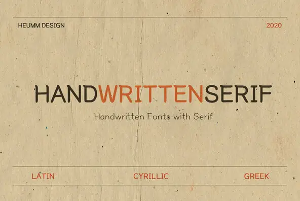 HU Hand Serif Font