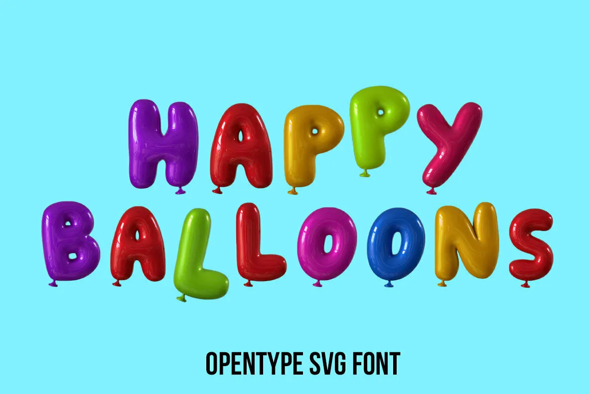 Happy Balloons SVG Font