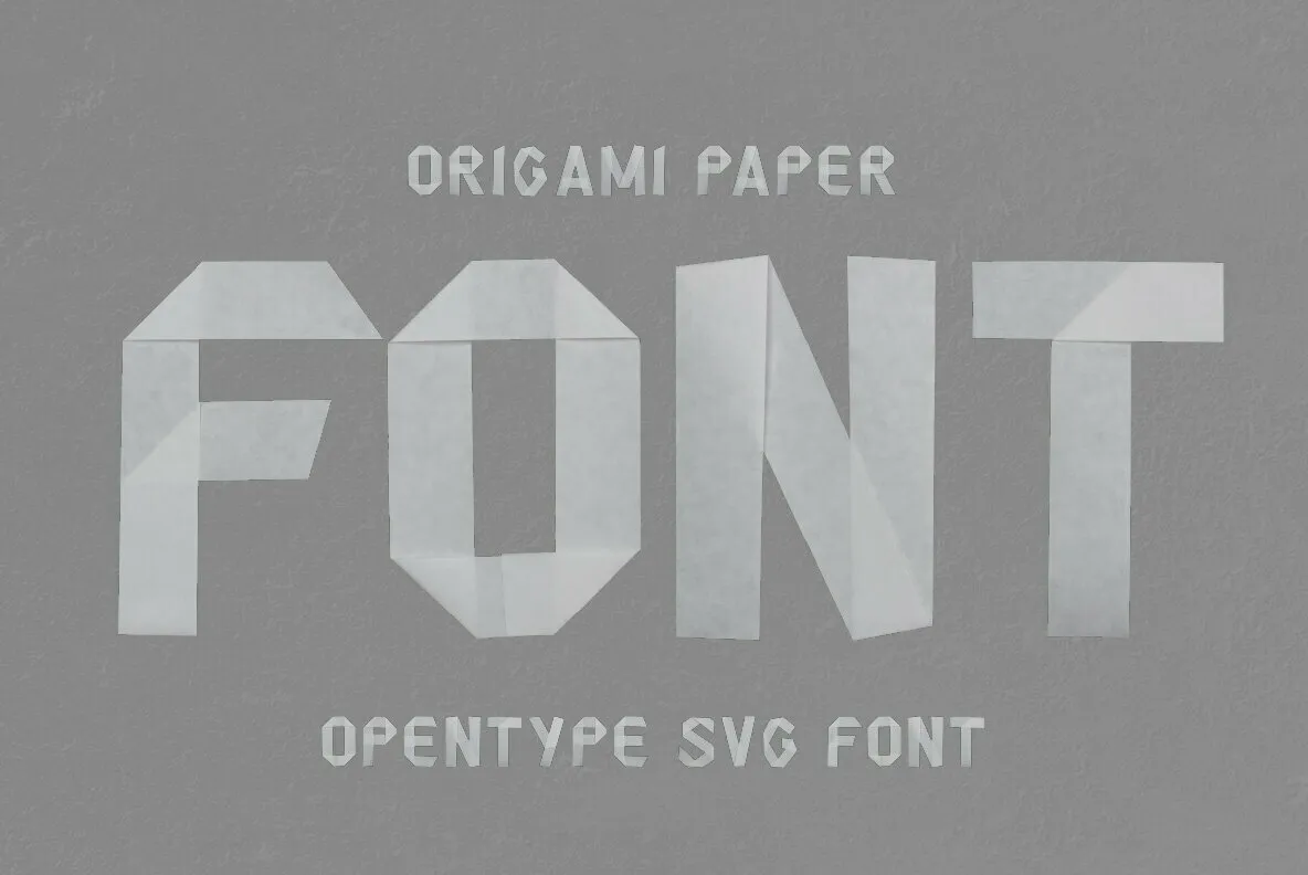 Origami Paper SVG Font