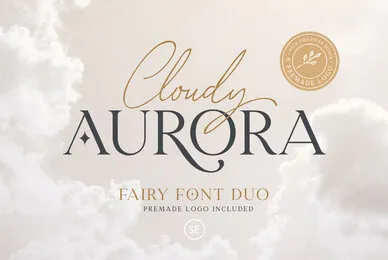 Cloudy Aurora   Font Duo