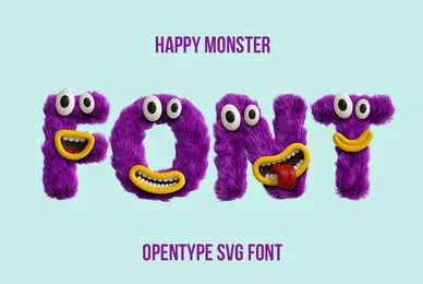 Happy Monster SVG Font