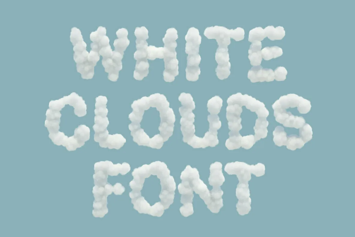White Clouds SVG Font