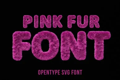 Pink Fur SVG Font