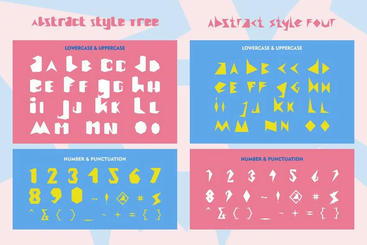 Sharp Abstract Font Abstract Style Font - FontPath