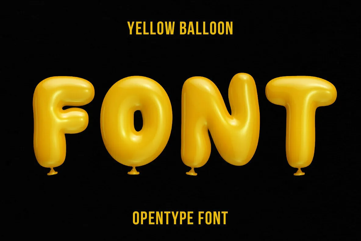 Yellow Balloon SVG Font