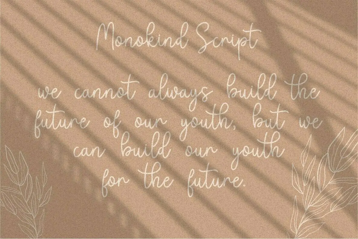 Monokind Script Font - FontPath