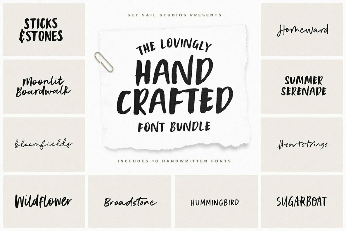 The Handcrafted Font Bundle