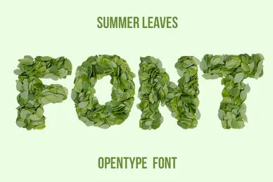 Summer Leaves SVG Font