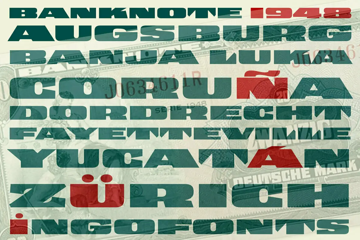Banknote 1948 Font - Fontpath