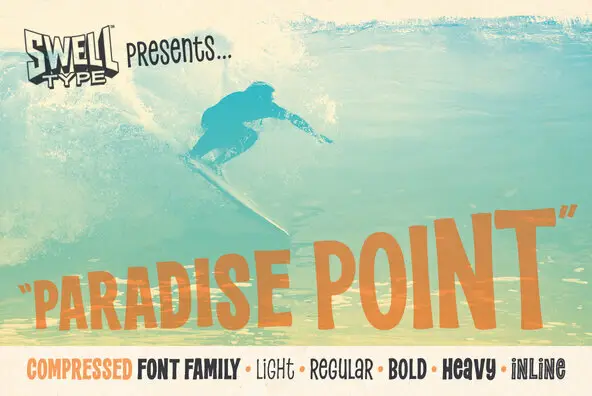 Paradise Point Compressed Font