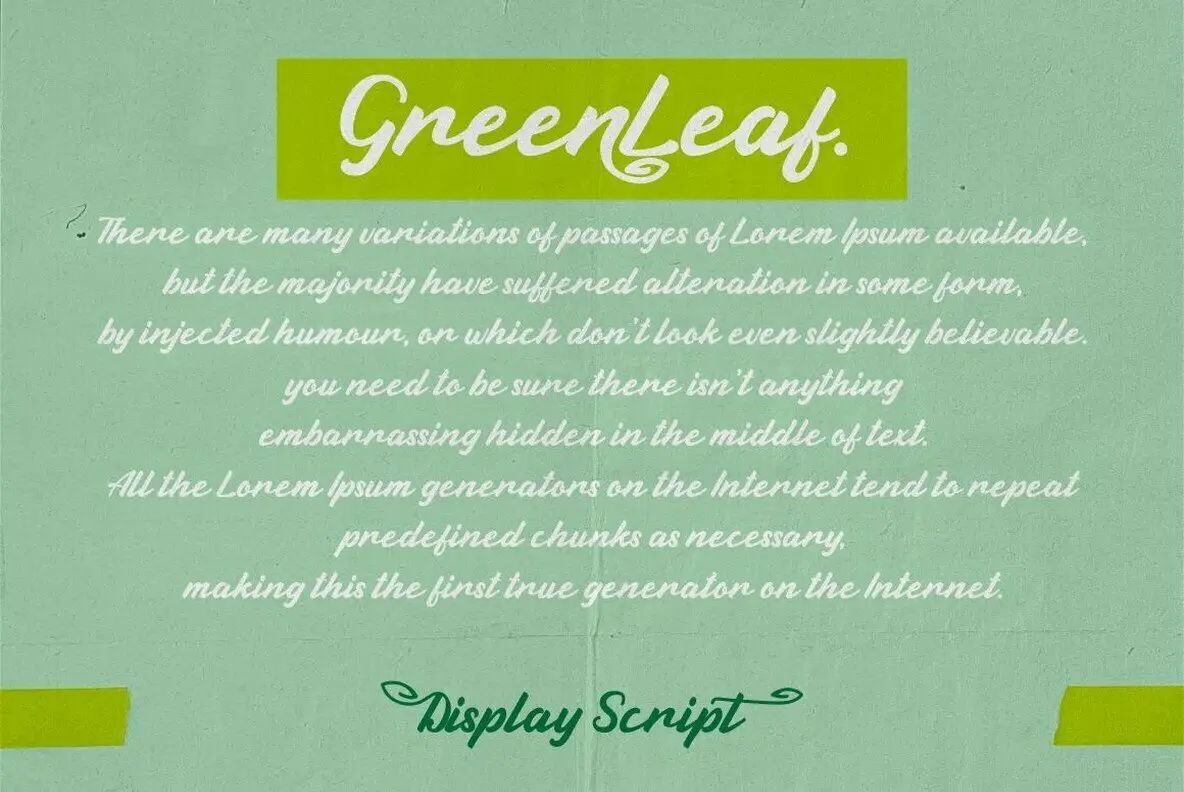 Green Leaf Font - Fontpath
