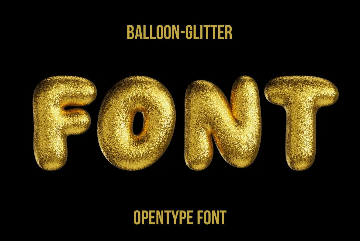 Balloon Glitter SVG Font