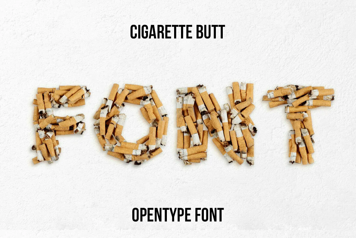 Cigarette Butt SVG Font
