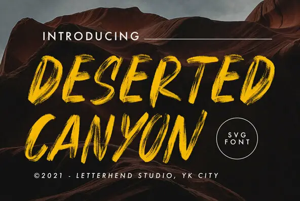 Deserted Canyon - SVG Font Font