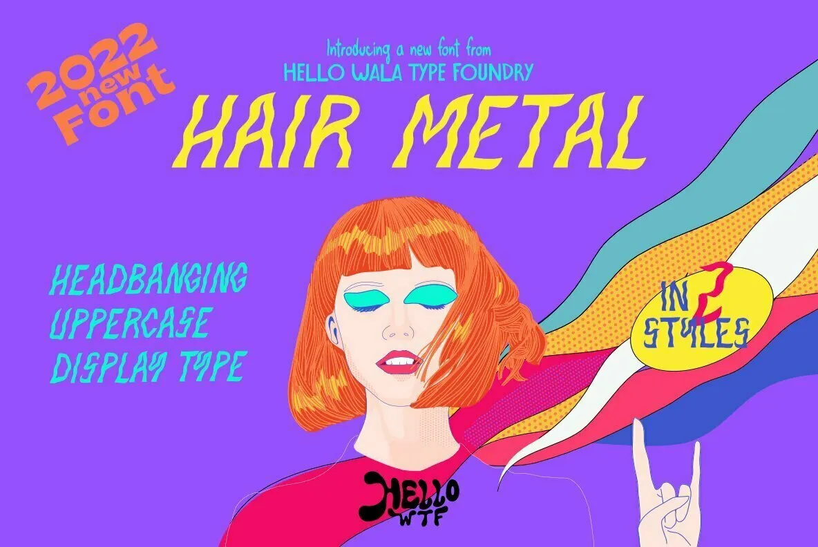 Hair Metal Font - YouWorkForThem