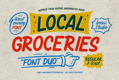 Local Groceries Font Duo