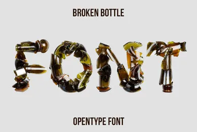 Broken Bottle SVG Font