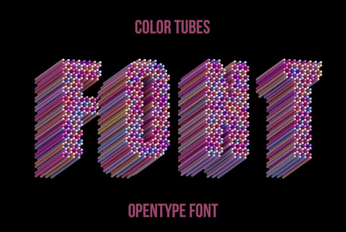 Color Tubes SVG Font