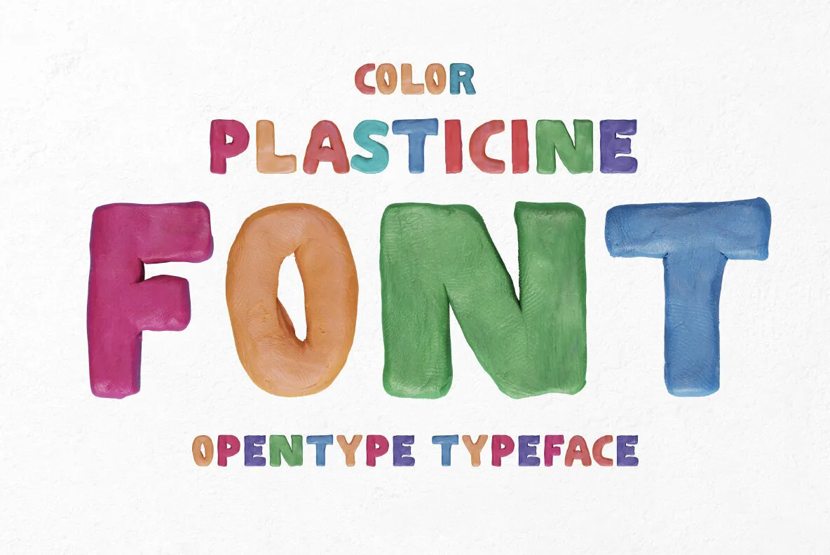 Color Plasticine SVG Font - YouWorkForThem