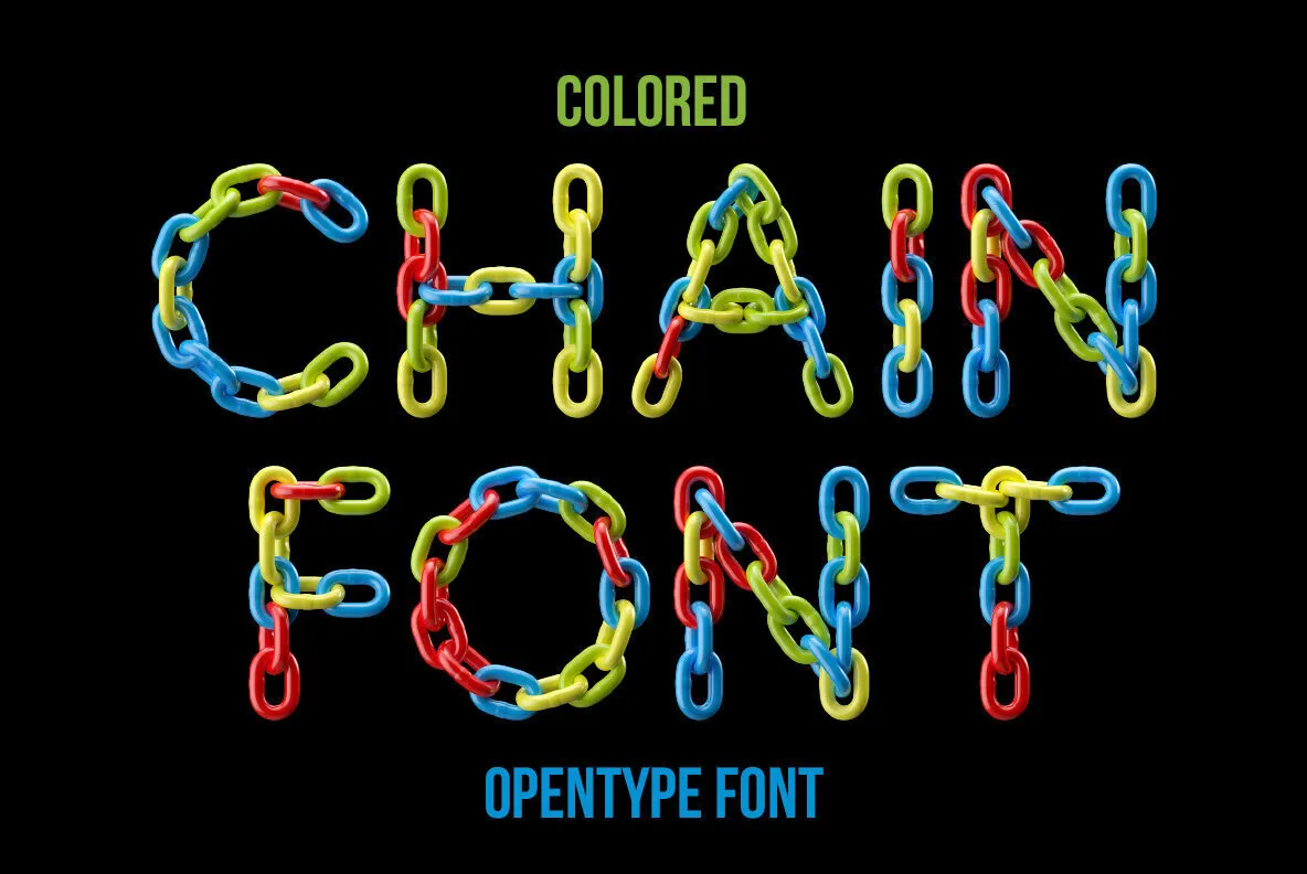 Colored Chain SVG Font