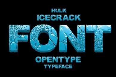 Hulk Icecrack SVG Font