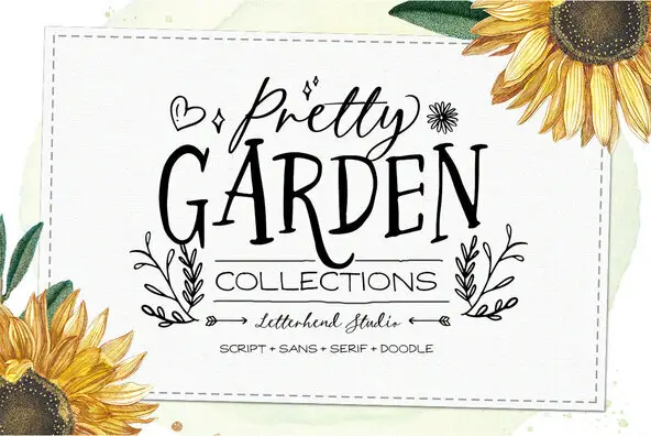 Pretty Garden Font Trio Font