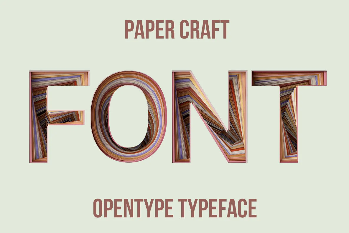 Paper Craft SVG Font