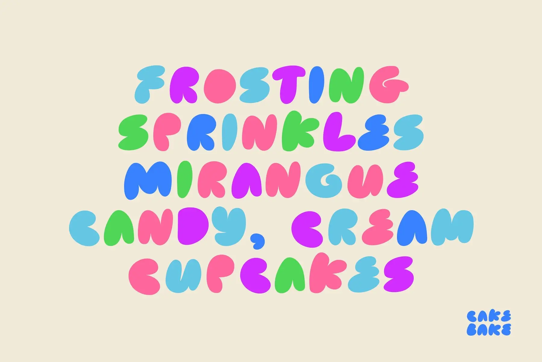 Cake Bake Font YouWorkForThem