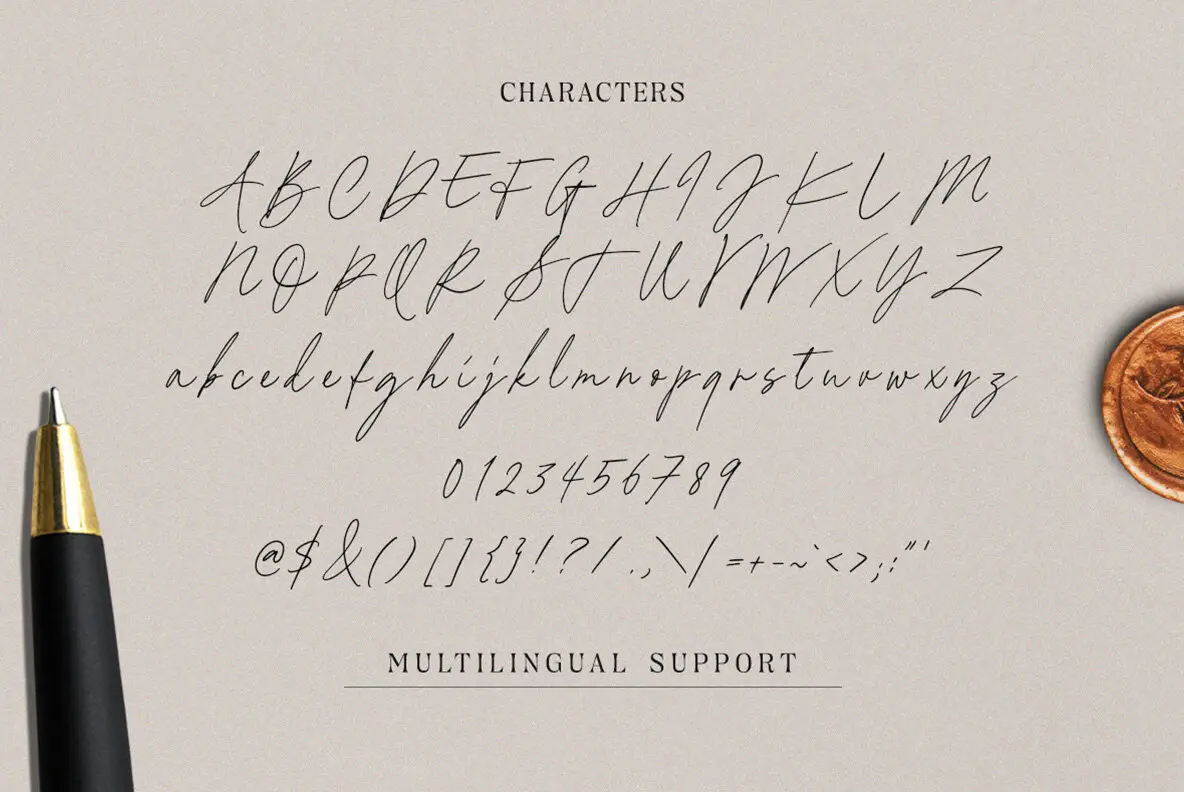 Andreas Signature Font - YouWorkForThem