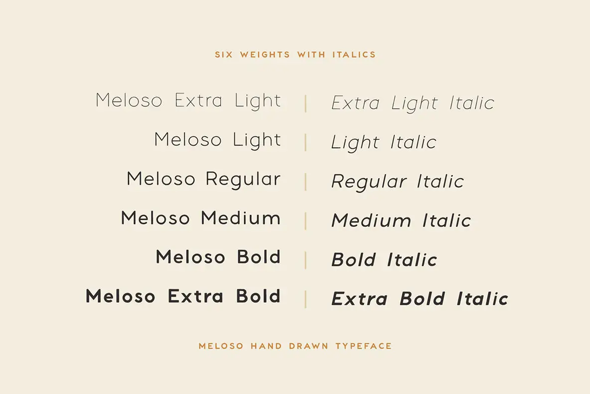 Meloso Variable Hand Drawn Typeface Font - YouWorkForThem